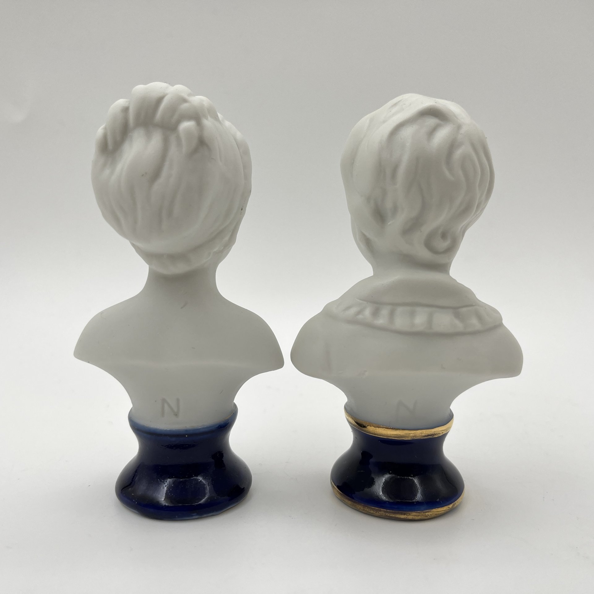 Парные миниатюрные бюсты "Александр и Луиза Броньяр" по мотивам произведения Жана Антуана Гудона