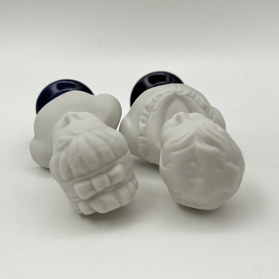 Парные миниатюрные бюсты "Александр и Луиза Броньяр" по мотивам произведения Жана Антуана Гудона