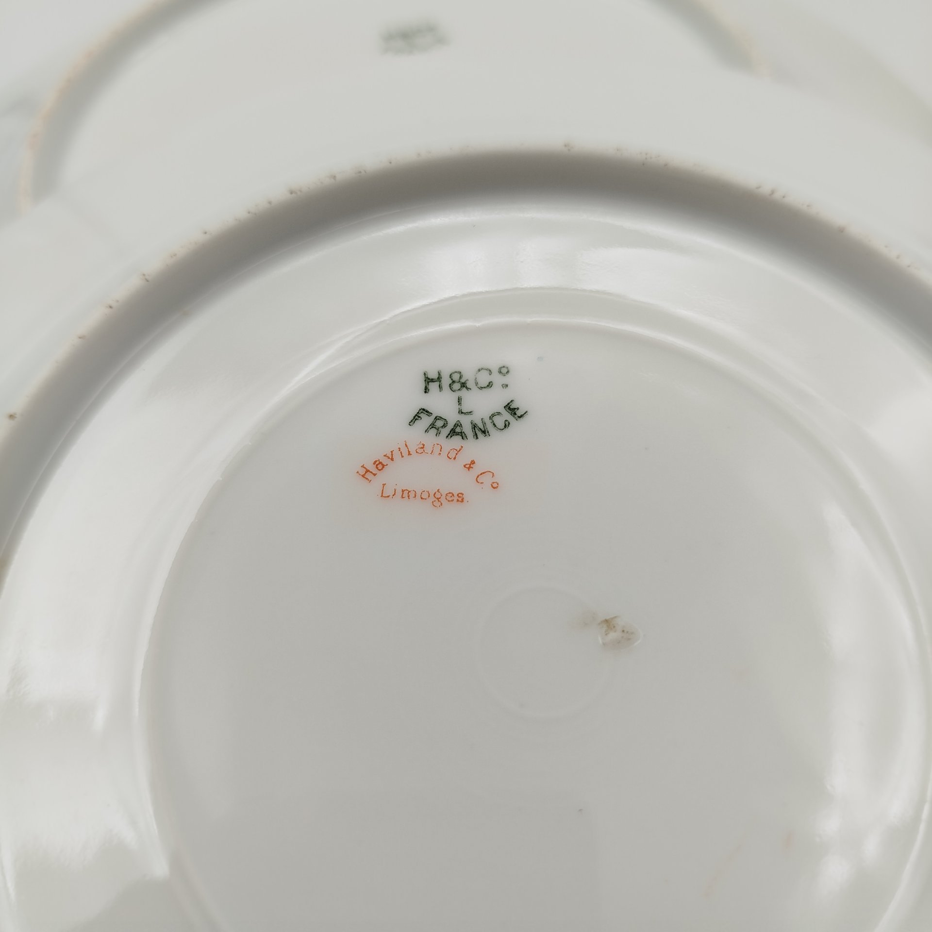 Набор из четырех десертных тарелок с нежным цветочным декором, фарфор, деколь, Haviland, Limoges France, Франция, 1888-1896 гг.