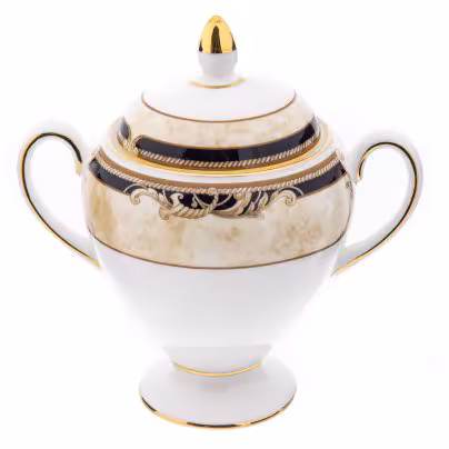 Сахарница "Cornucopia" , фарфор, деколь, золочение, мануфактура "Wedgwood",  Англия, 2000-2020 гг., Wedgwood