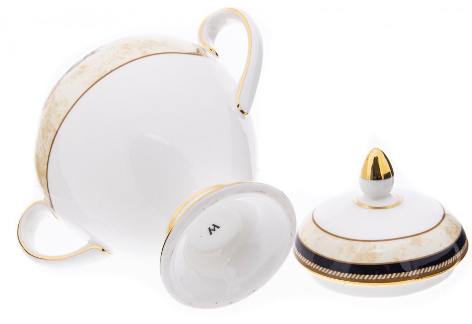 Сахарница "Cornucopia" , фарфор, деколь, золочение, мануфактура "Wedgwood",  Англия, 2000-2020 гг., Wedgwood