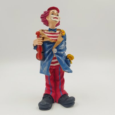 Статуэтка "Клоун-скрипач", полистоун, роспись, Европа, 1980-2010 гг.