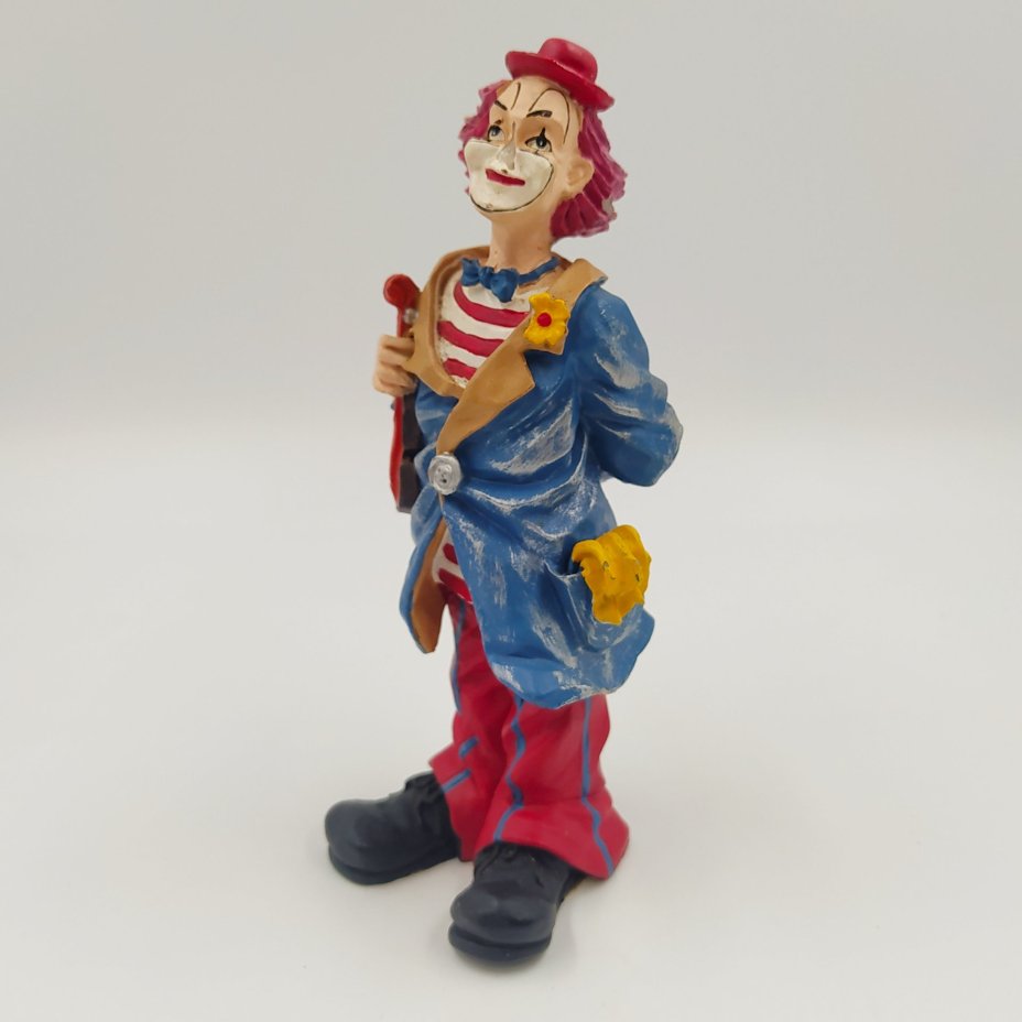 Статуэтка "Клоун-скрипач", полистоун, роспись, Европа, 1980-2010 гг.