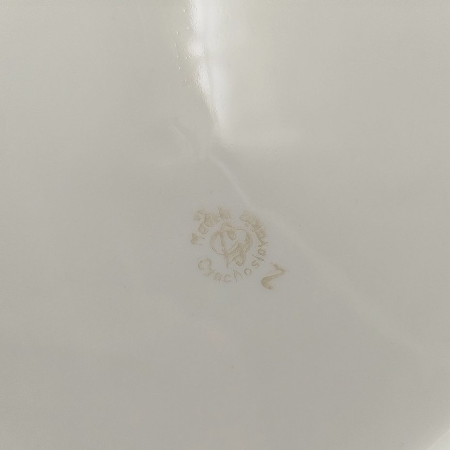 Набор из 6-ти обеденных тарелок с цветочным декором, "Gebrüder Benedikt"