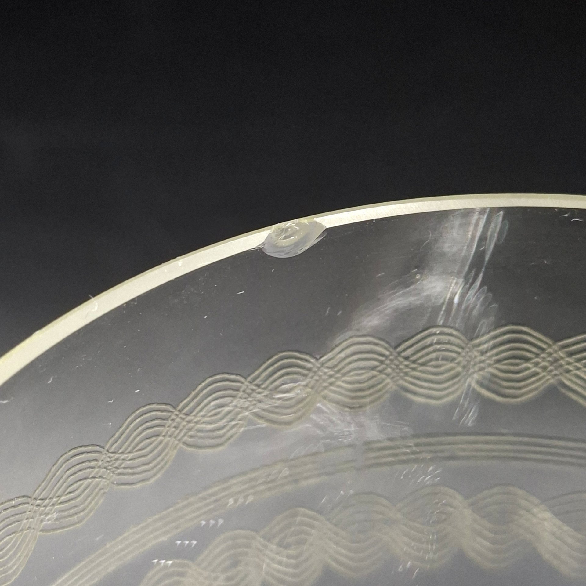 Бокал с орнаментальным декором, стекло, травление (пантография), Россия, 1910-1950 гг.