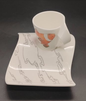 Кофейная пара с изображением рыбки New Wave Caffe, Villeroy & Boch