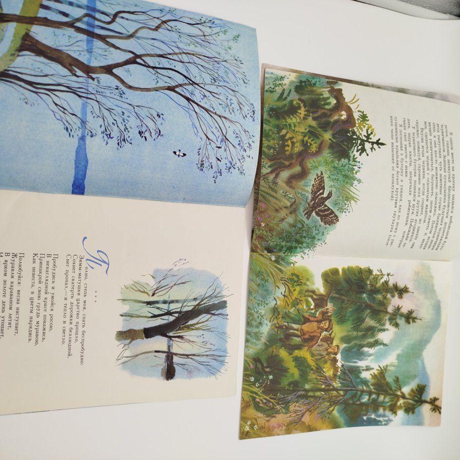 Набор из 5-ти детских книг (И.Н. Никитин "Вечер ясен и тих", "Незнайка и его друзья", С. Писахов "Как поп работницу нанимал", А. Яшин "Журавли", В. Астафьев "Весенний остров"), Издательство "Малыш"