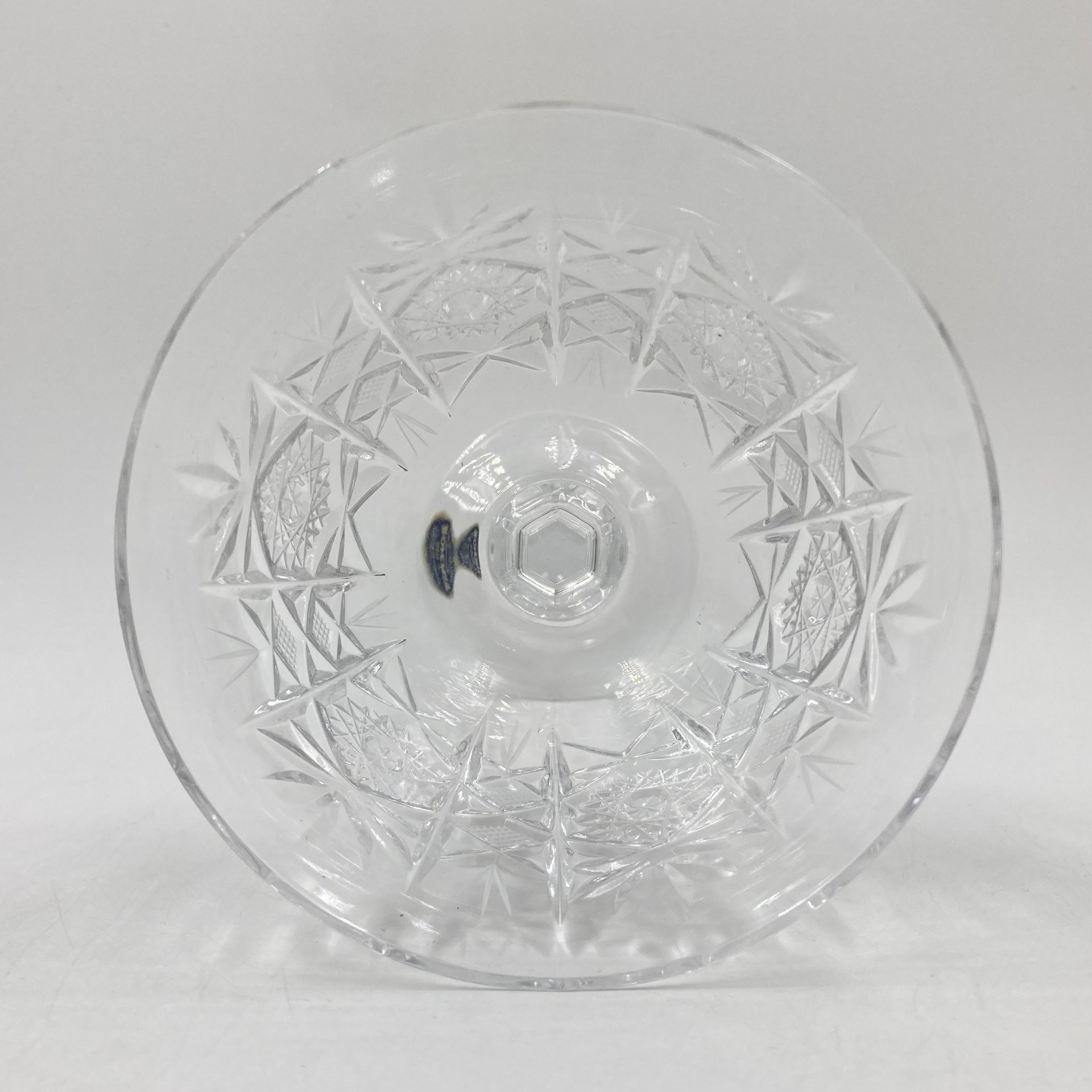 Бокал (креманка) с резным декором, стекло, алмазная грань, Bohemia Crystal (Bohemia Glass), Чехословакия, 1970-1990 гг.