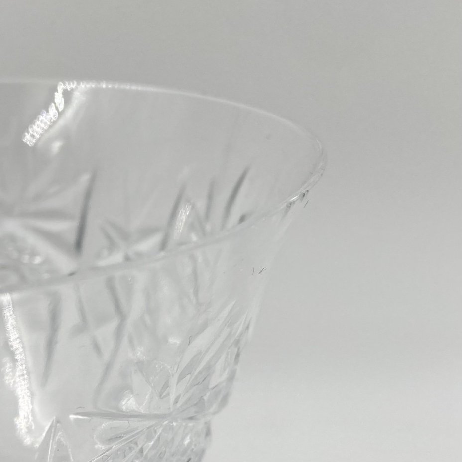 Бокал (креманка) с резным декором, стекло, алмазная грань, Bohemia Crystal (Bohemia Glass), Чехословакия, 1970-1990 гг.