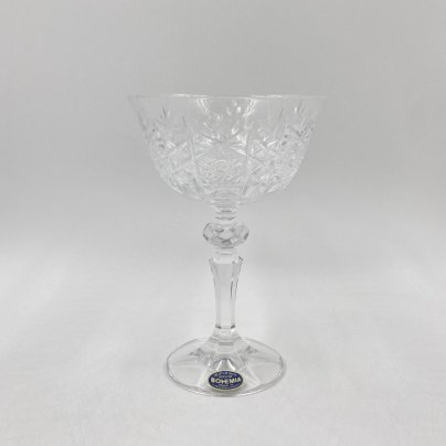 Бокал (креманка) с резным декором, стекло, алмазная грань, Bohemia Crystal (Bohemia Glass), Чехословакия, 1970-1990 гг., Bohemia Crystal (Bohemia Glass)