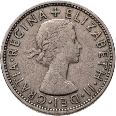 Великобритания 2 шиллинга (флорин, shillings) 1955