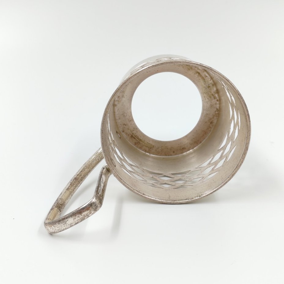 Подстаканник с сетчатым декором, металл, Великобритания, 1980-2000 гг.