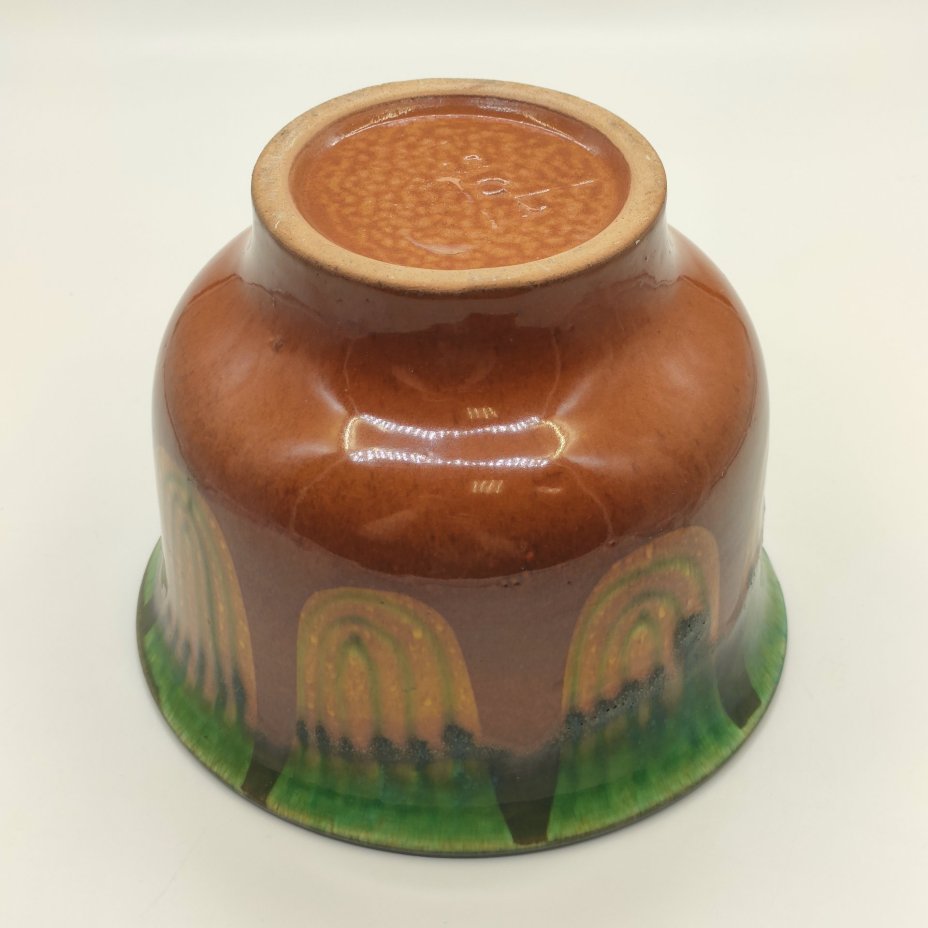 Ваза (кашпо) с орнаментальным декором, керамика, глазурь, СССР, 1980-2010 гг.