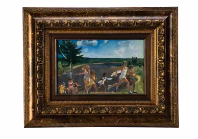 Картина "В раздолье" (по картине А.А. Дейнеки), художник Козорезенко П.П.