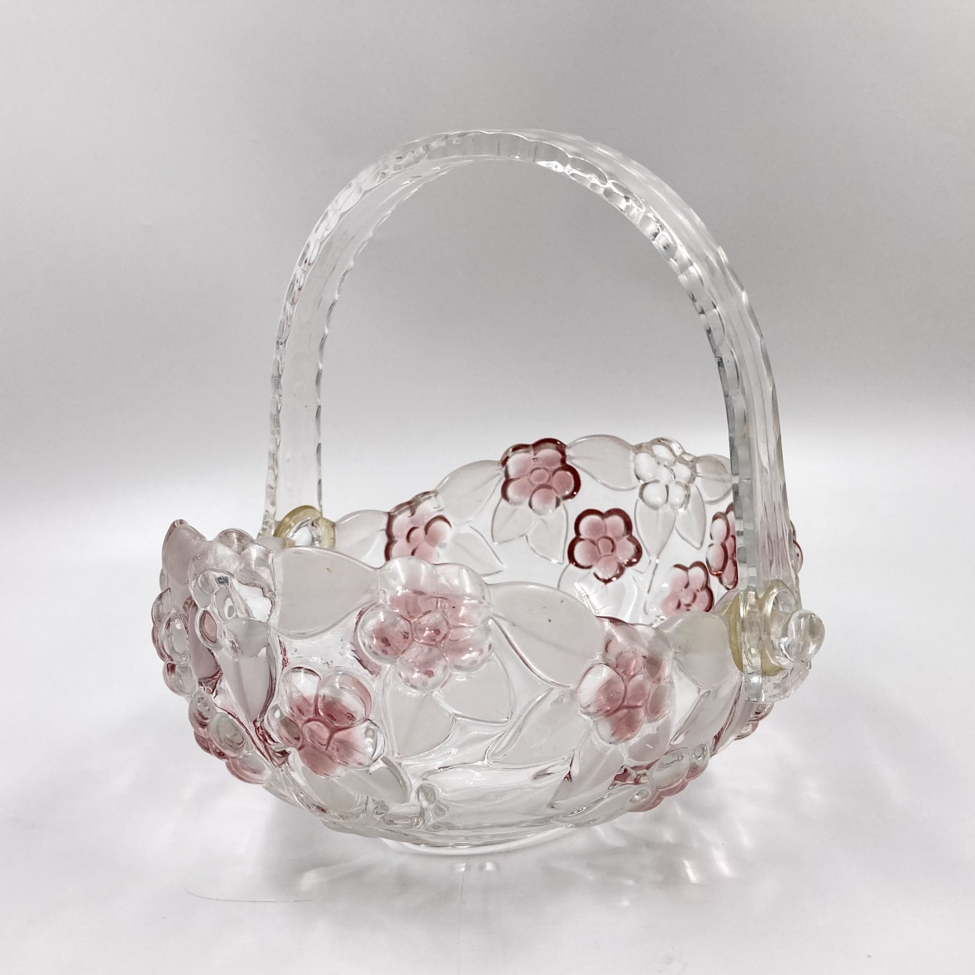 Конфетница с рельефным цветочным декором, стекло, матирование, Walther Glas, Германия, 2000-2010 гг., Walther Glas