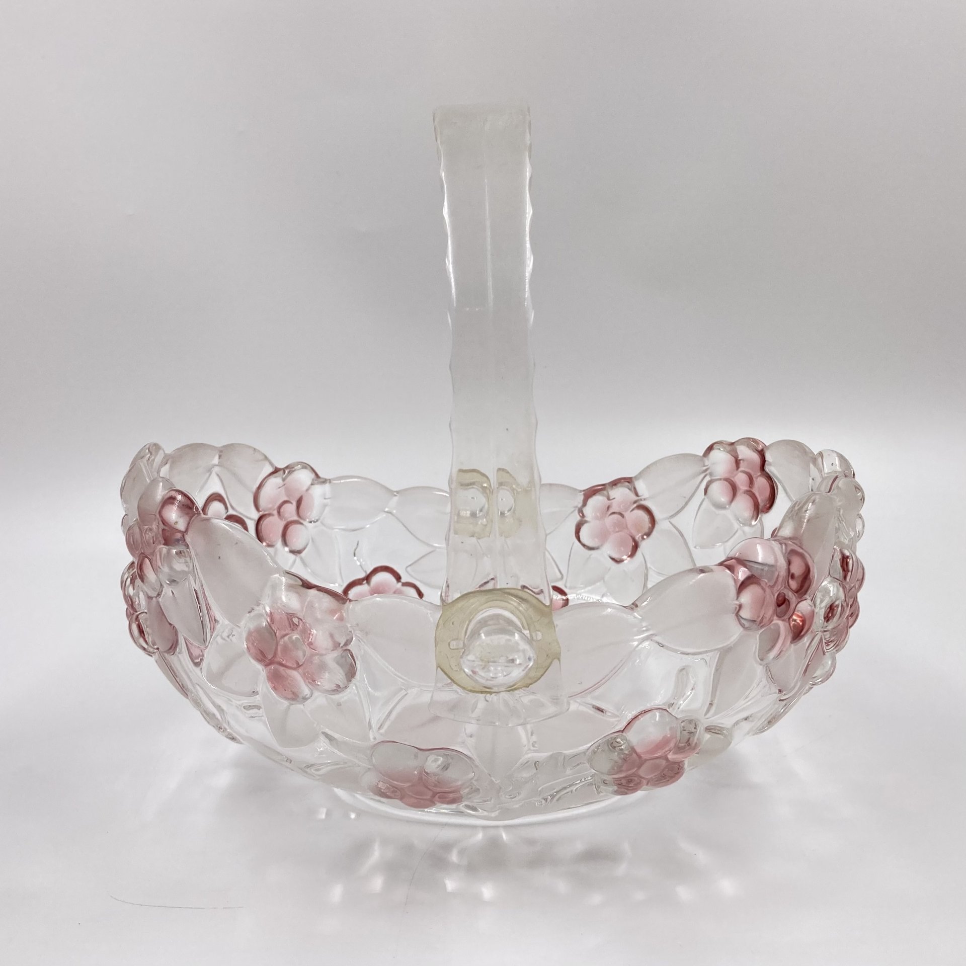Конфетница с рельефным цветочным декором, стекло, матирование, Walther Glas, Германия, 2000-2010 гг., Walther Glas