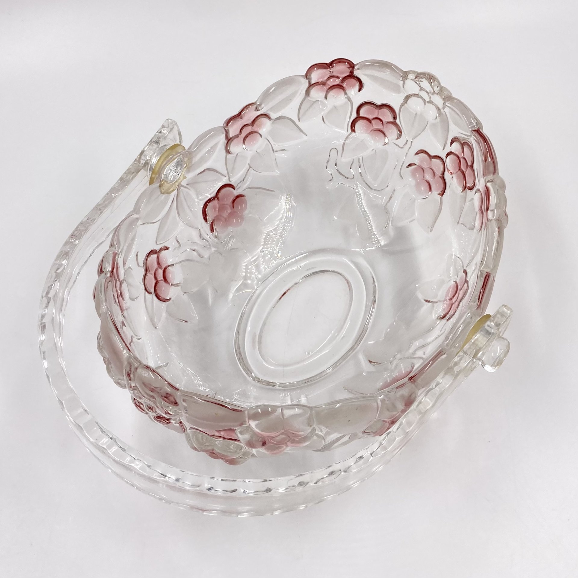 Конфетница с рельефным цветочным декором, стекло, матирование, Walther Glas, Германия, 2000-2010 гг., Walther Glas