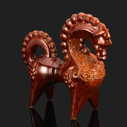 Скульптура «Конь», керамика, поливы, Опошня, СССР, 1940-1950 гг., Опошня