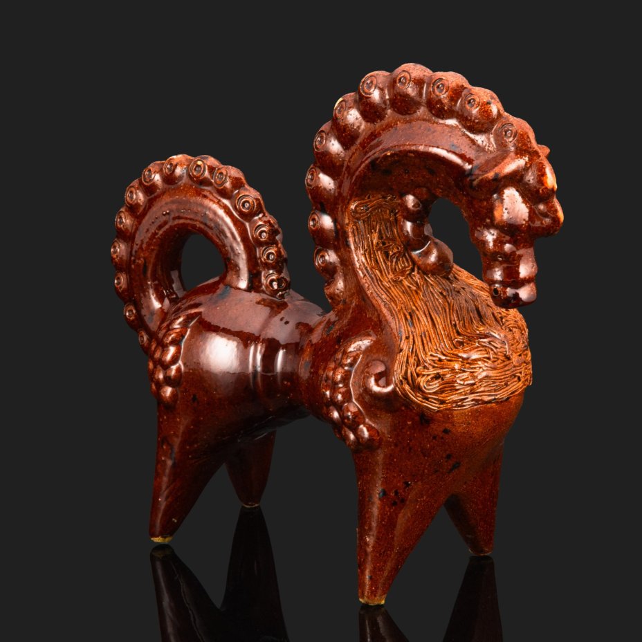 Скульптура «Конь», керамика, поливы, Опошня, СССР, 1940-1950 гг., Опошня