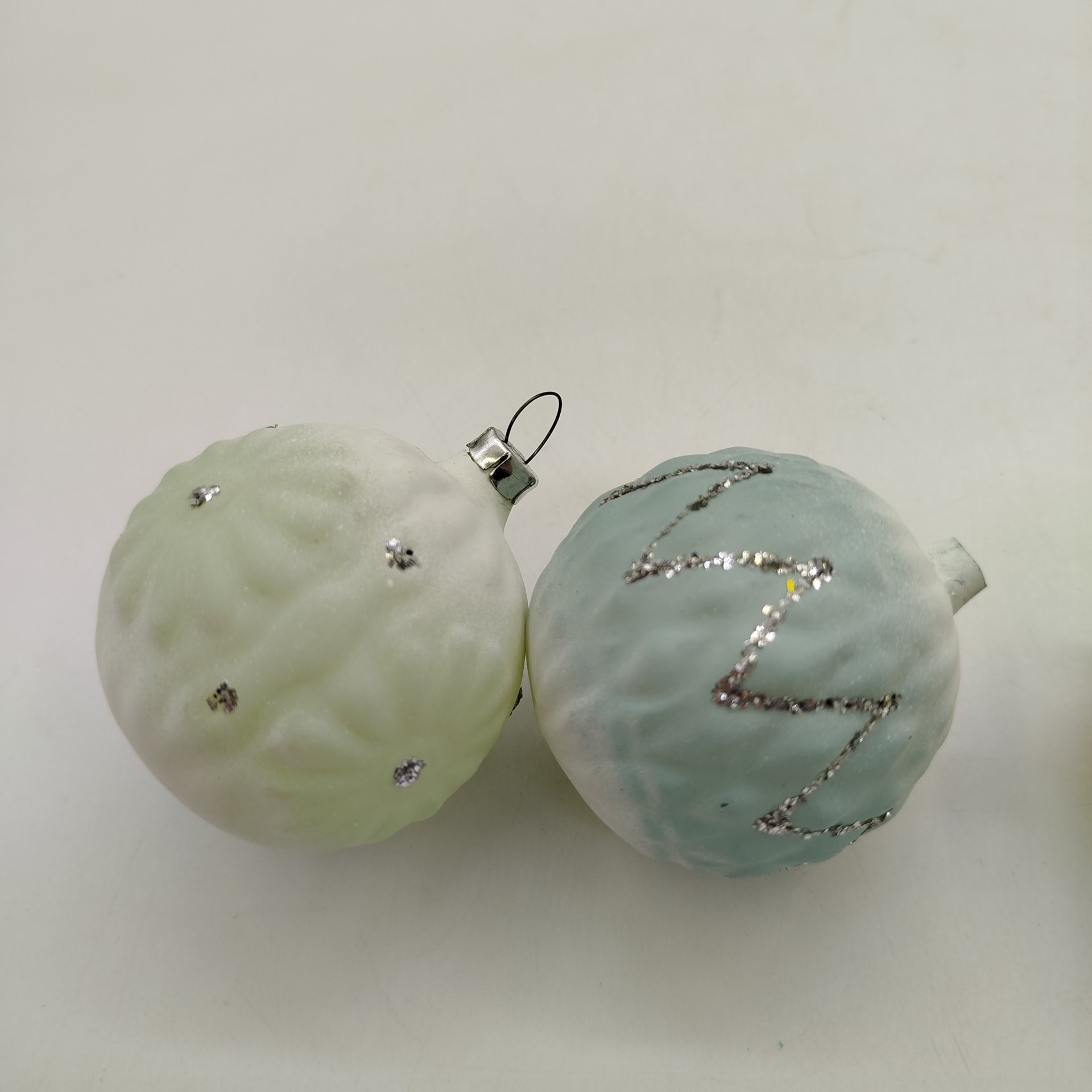 Набор из четырех ёлочных игрушек, стекло, металл, Московский завод ёлочных украшений, СССР, 1970-1990 гг.