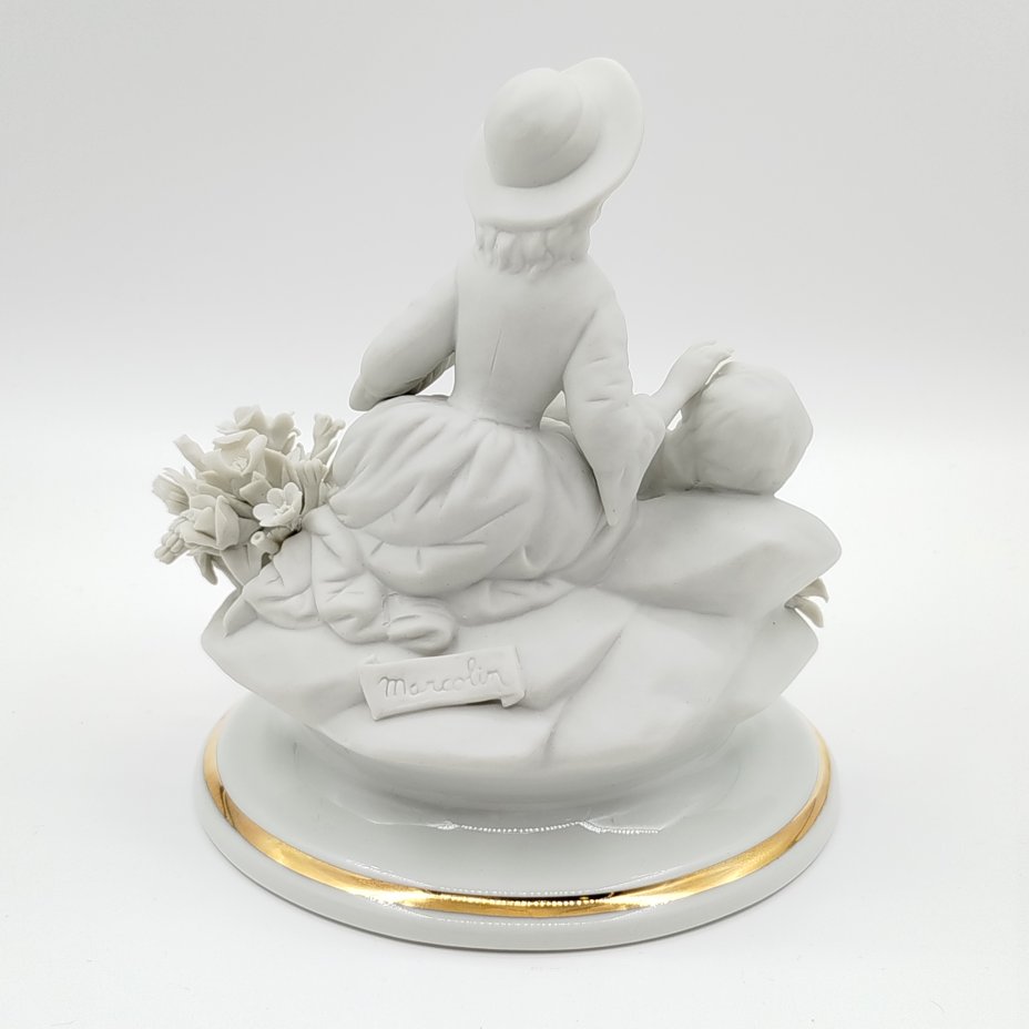 Статуэтка "Пасторальная сцена", мастерская Роберто Марколина (Porcellane Pausolino), Capodimonte (Каподимонте)