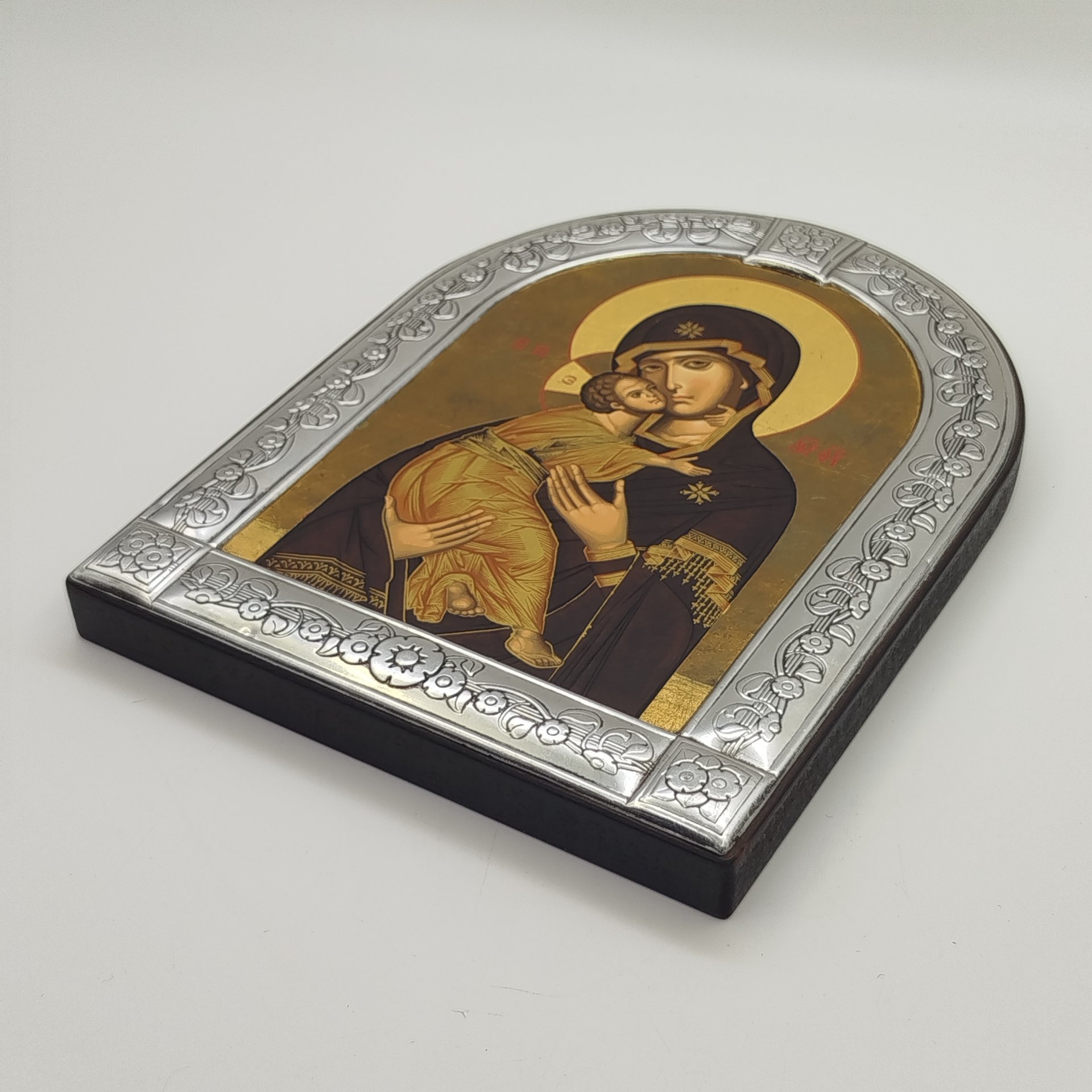 Икона "Богоматерь Владимирская", дерево, металл, шелкография, золочение, Iconotechniki SA, Греция, 2000-2020 гг.