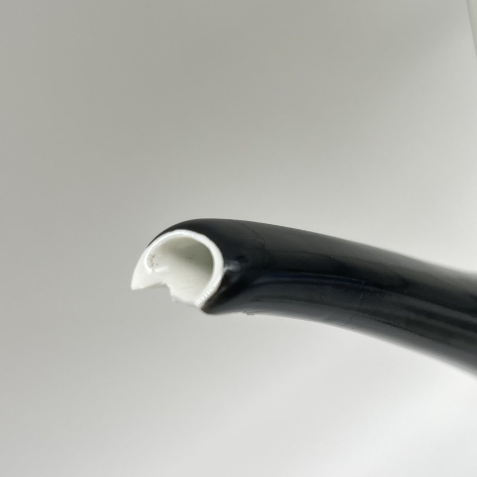 Кофейник и две чашки с геометрическим декором, автор Данута Душняк, фарфор, роспись, Chodziez, Польша, 1964-1980 гг.