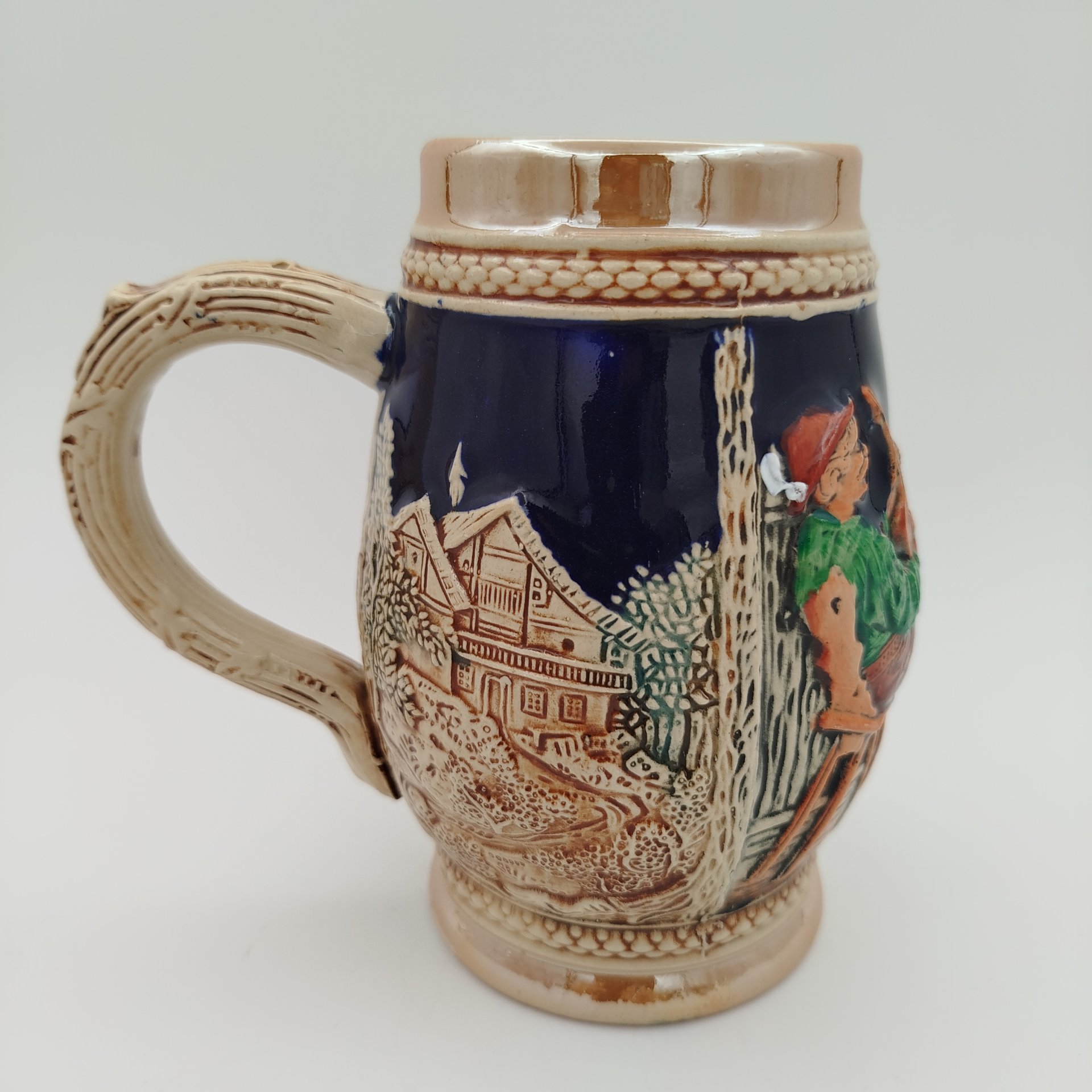 Кружка пивная, украшенная музыкальной сценой, керамика, роспись, Marzi & Remy, Германия, 1964-1990 гг., Marzi & Remy