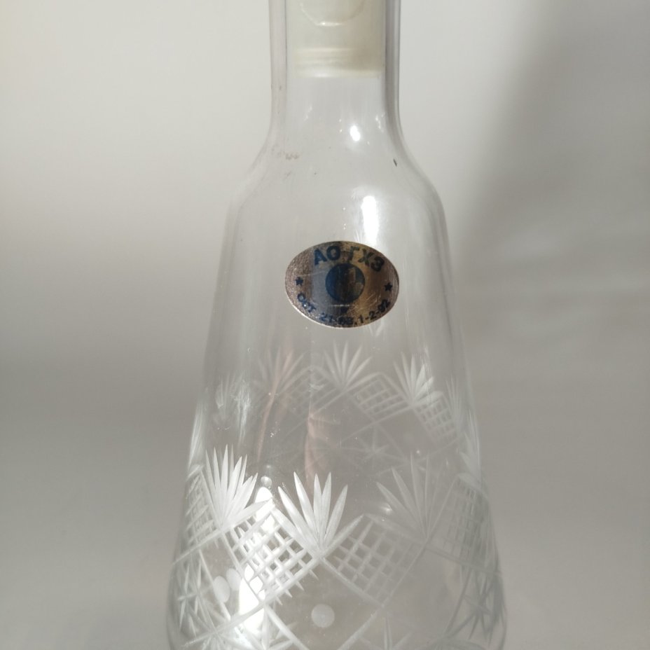 Графин/штоф с резным декором, хрусталь, алмазная грань, Гусевской хрустальный завод (Гусь-Хрустальный), Российская Федерация, 1990-2015 гг.