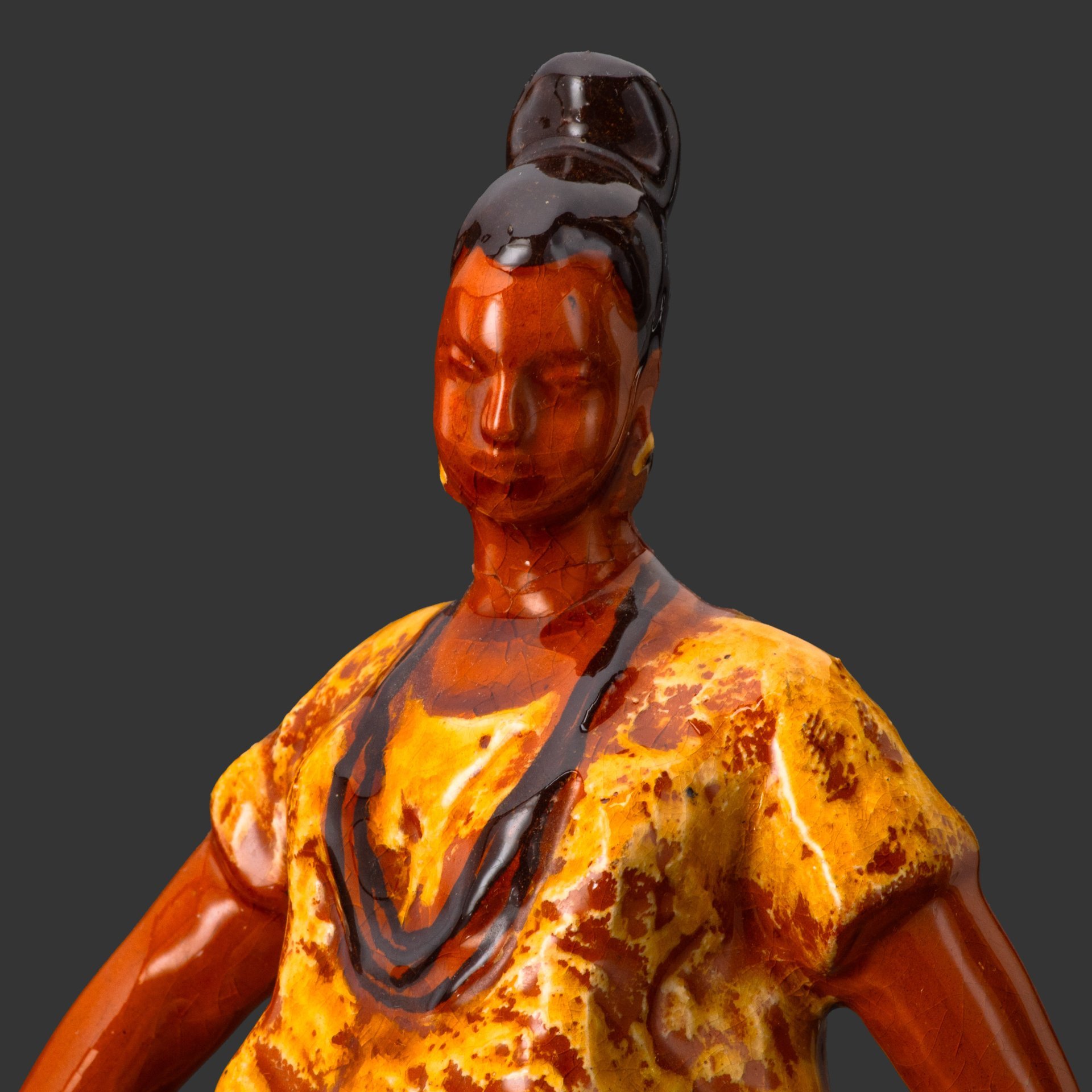 Статуэтка "Мексиканка", керамика, роспись, Гжельский керамический завод, СССР, 1950-1970 гг.