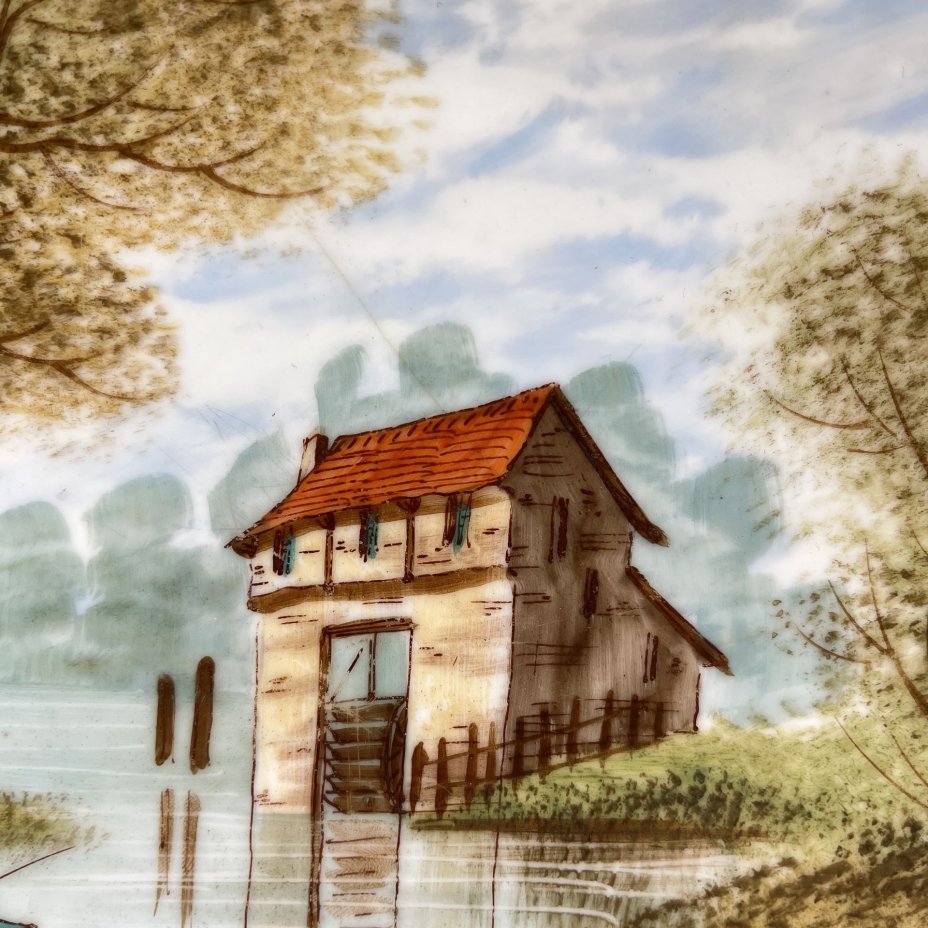 Тарелка настенная (декоративная) с изображением пейзажа