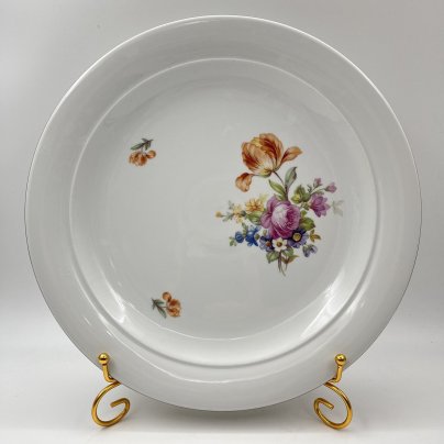 Блюдо "Мейсенский букет", фарфор, деколь, золочение, Kahla, ГДР, 1967-1987 гг.