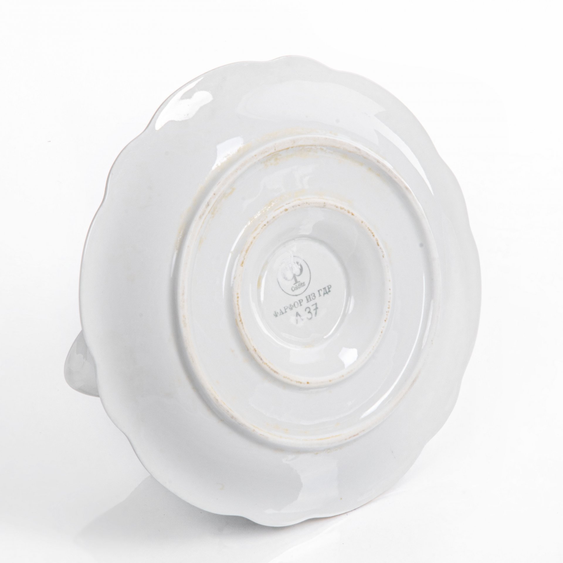 Соусник с цветочным декором, фарфор, деколь, фабрика "Colditz Porcelain Factory", ГДР, 1960-1990 гг., Colditz (Кольдиц)