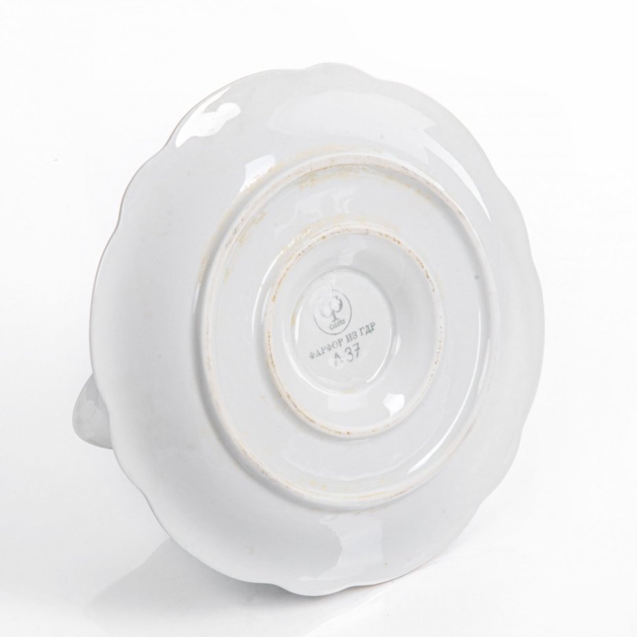 Соусник с цветочным декором, фарфор, деколь, фабрика "Colditz Porcelain Factory", ГДР, 1960-1990 гг., Colditz (Кольдиц)
