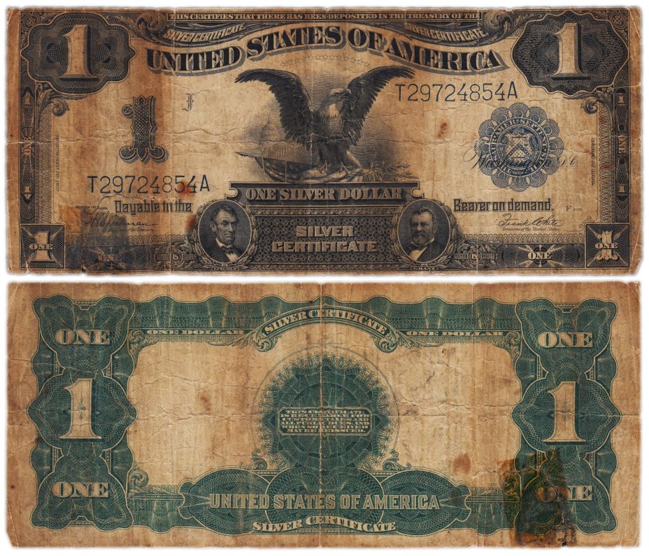 США 1 доллар 1899 series 1899 (Pick 338) Silver Certificate, Elliot-Burke