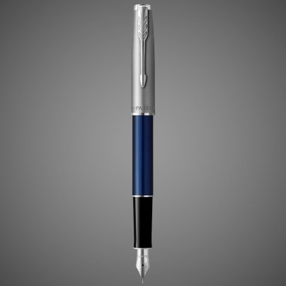 Перьевая ручка Parker Sonnet Entry Point Blue Steel CT, перо: F, цвет чернил: black, в подарочной упаковке, Металлы: нержавеющая сталь, палладий, пластик