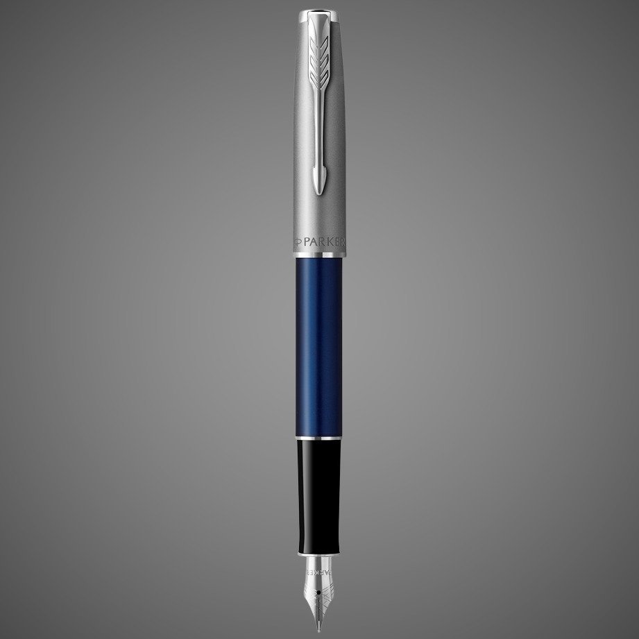 Перьевая ручка Parker Sonnet Entry Point Blue Steel CT, перо: F, цвет чернил: black, в подарочной упаковке, Металлы: нержавеющая сталь, палладий, пластик