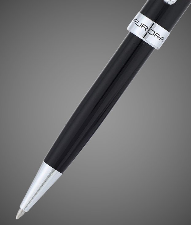 Шариковая ручка Aurora Edo Black CT, в подарочной коробке, Лаки и смолы: смола, хром
