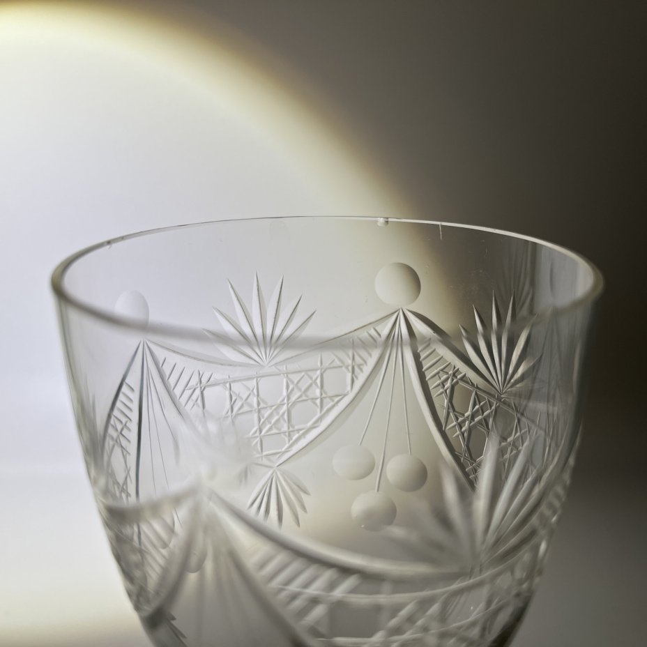 Штоф и бокал (в подборе) с декором "алмаз дугами"