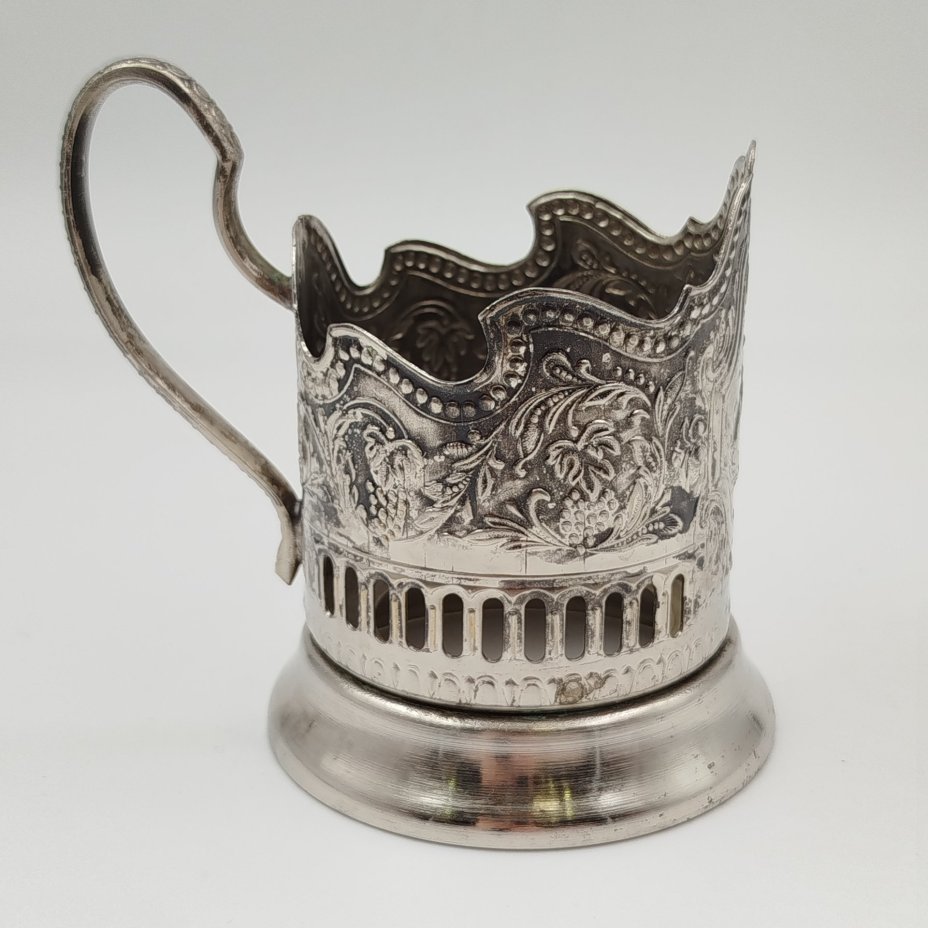 Подстаканник "Советский космос", мНЦ (медь-никель-цинк), Кольчугинский завод цветных металлов, СССР, 1960-1980 гг.