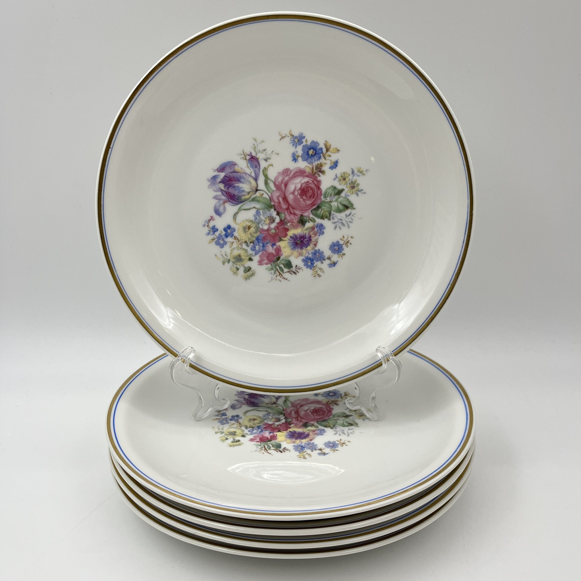 Набор из 5-ти десертных тарелок "Мейсенский букет"