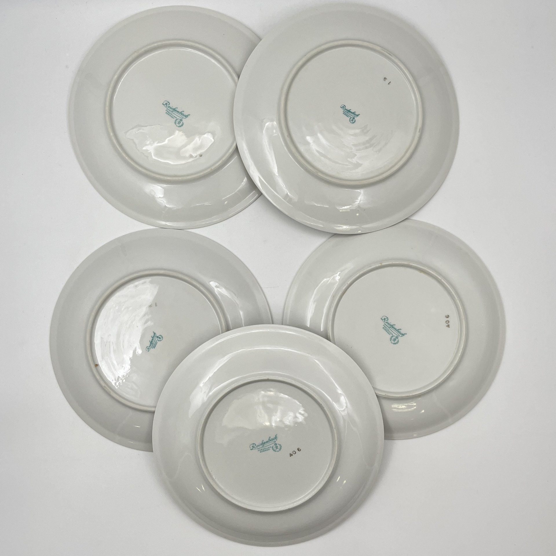 Набор из 5-ти десертных тарелок "Мейсенский букет"