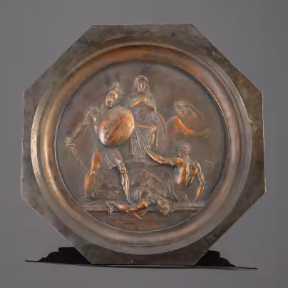 Настенное панно (медальон) "Освобождение Москвы 1812", автор Ф.П. Толстой