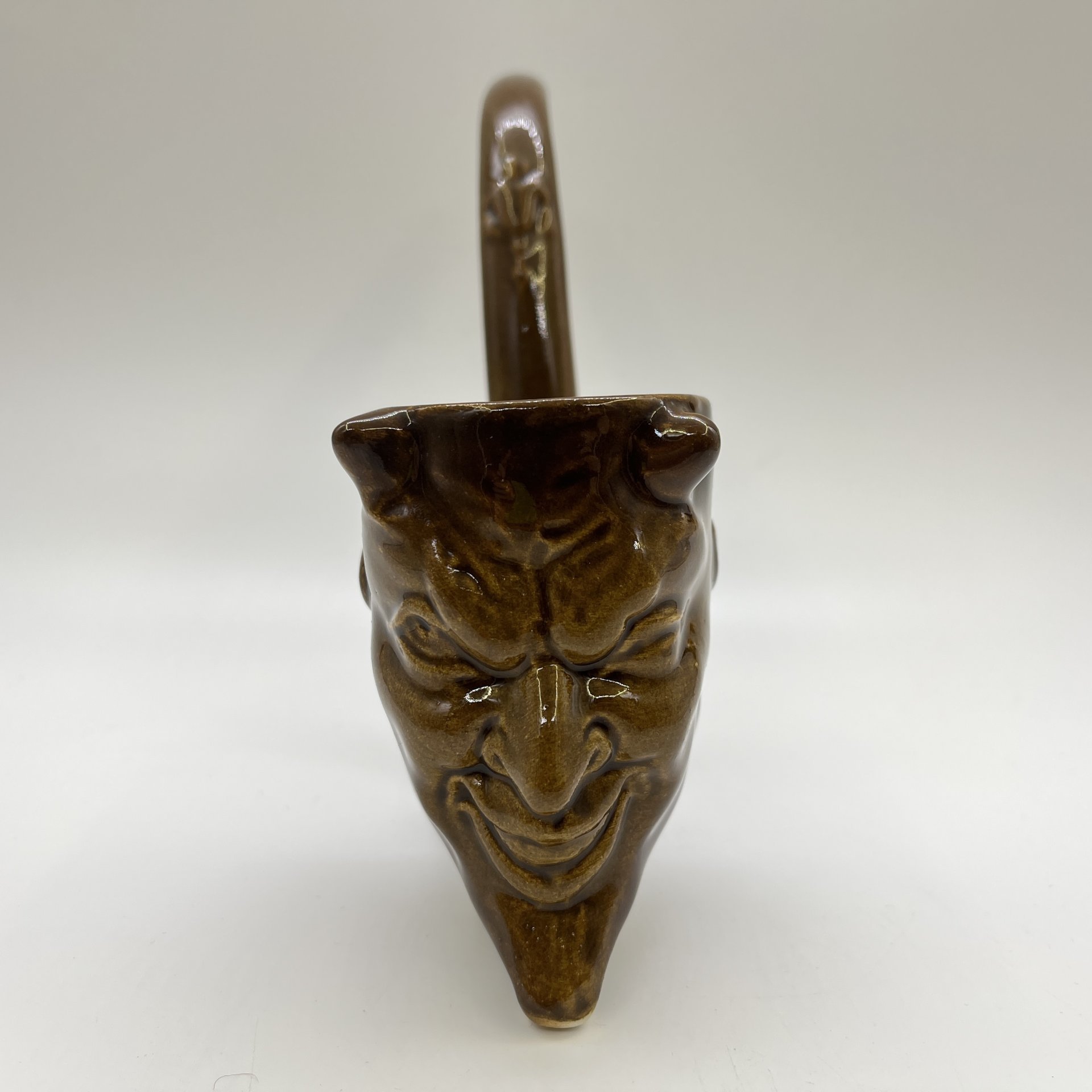 Кружка-поильник "Мефистофель", керамика, полива, СССР, 1970-1990 гг.