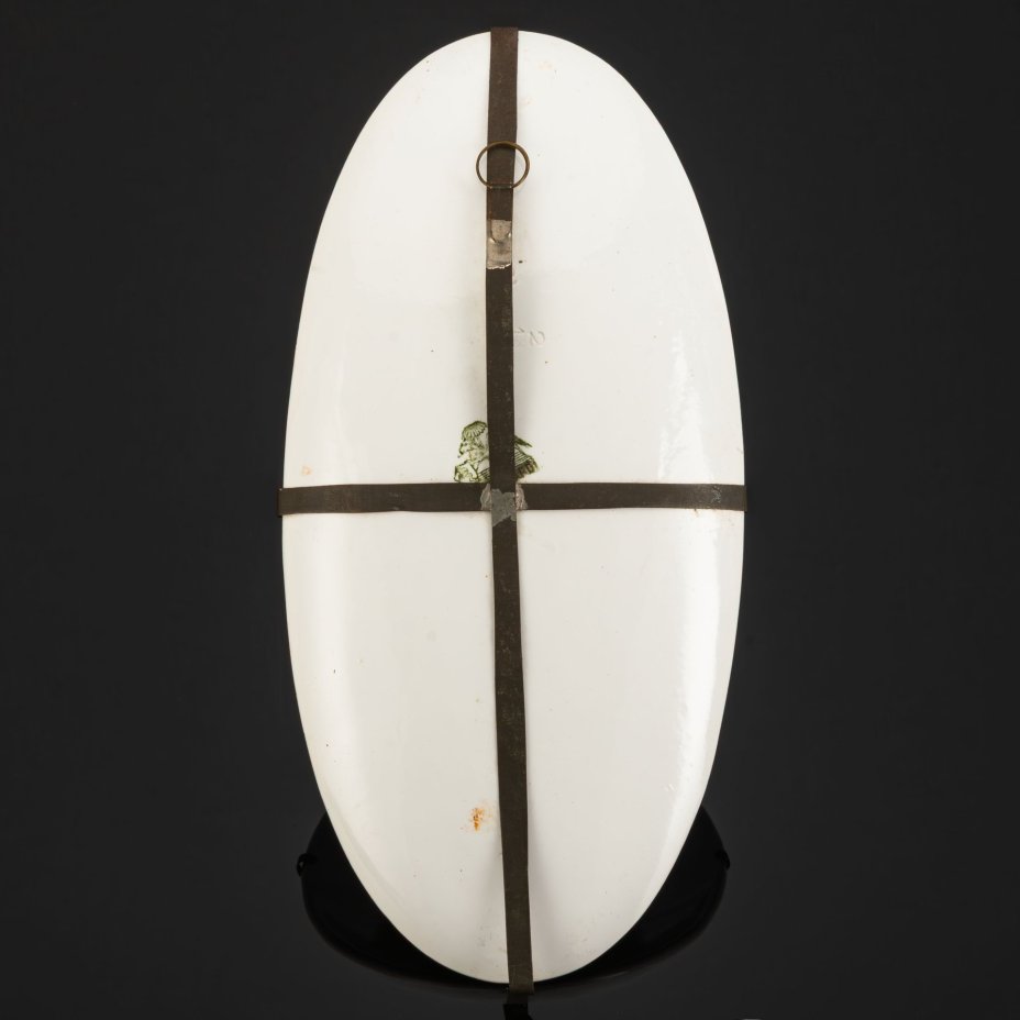 Панно настенное "Скрипач с обезьянкой на поводке" ("Музыкант"), художник Giuseppe Bertini (1825-1898 гг.), Società Ceramica Richard