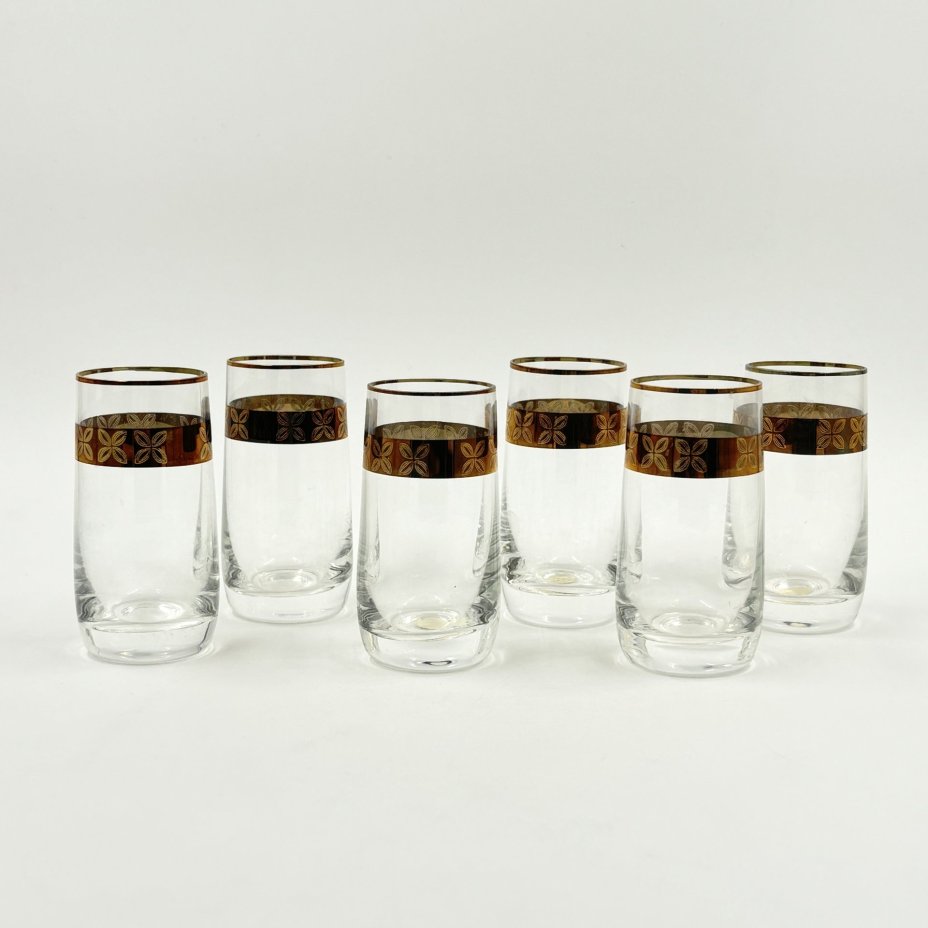 Набор из 6-ти стопок с цветочным орнаментом, Bohemia Crystal (Bohemia Glass)