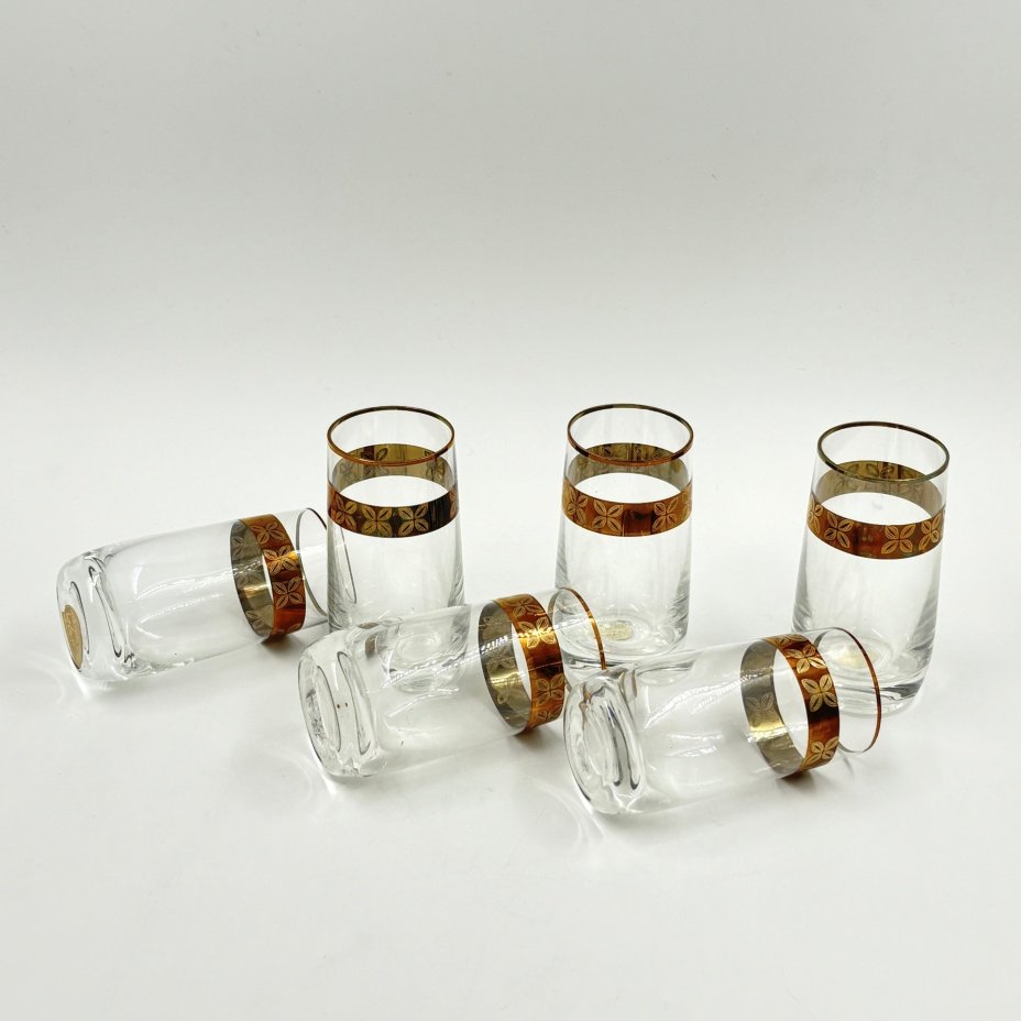 Набор из 6-ти стопок с цветочным орнаментом, Bohemia Crystal (Bohemia Glass)