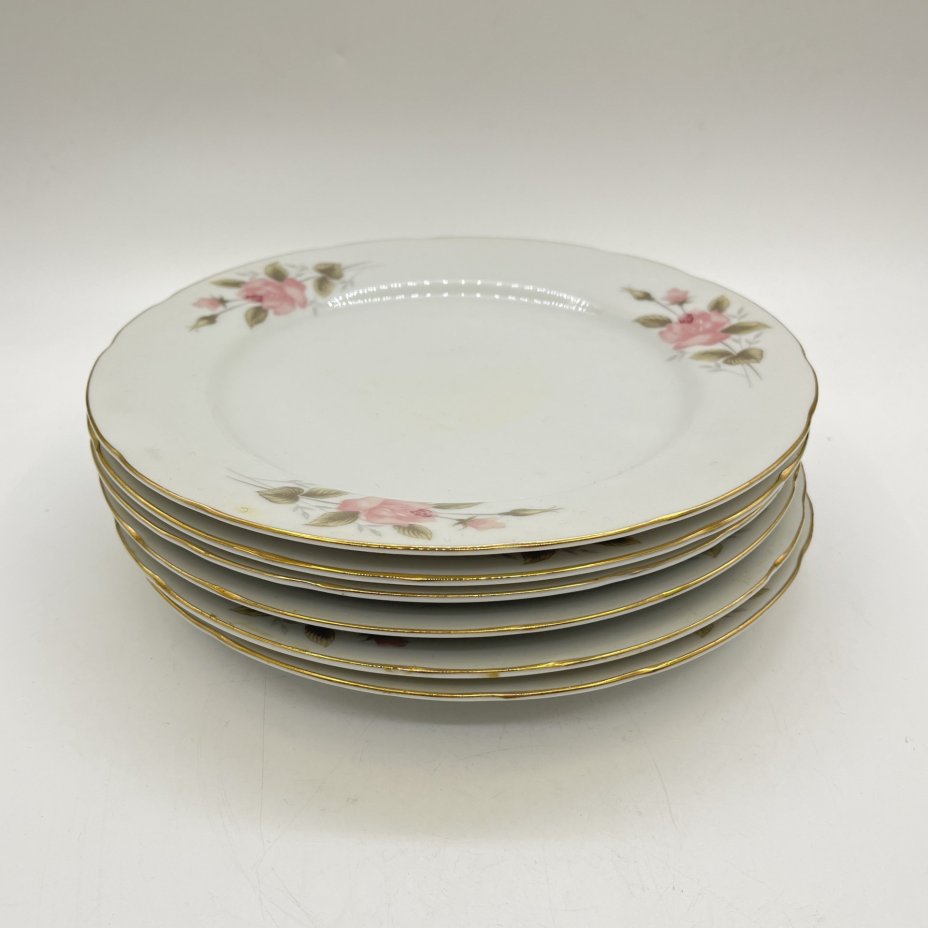 Набор из 6 тарелок с цветочным декором