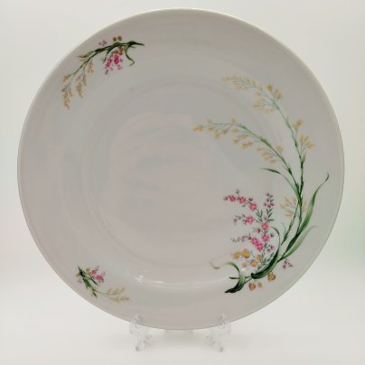 Блюдо круглой формы, украшенное цветочным декором, фарфор, деколь, золочение, Bareuther & Co., Bavaria, Германия, 1931-1945 гг.