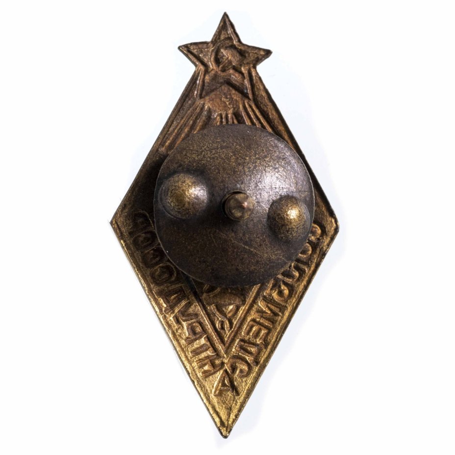 Нагрудный знак "Союзмедсантруд СССР", латунь, эмаль, винт, СССР, 1930-е гг.